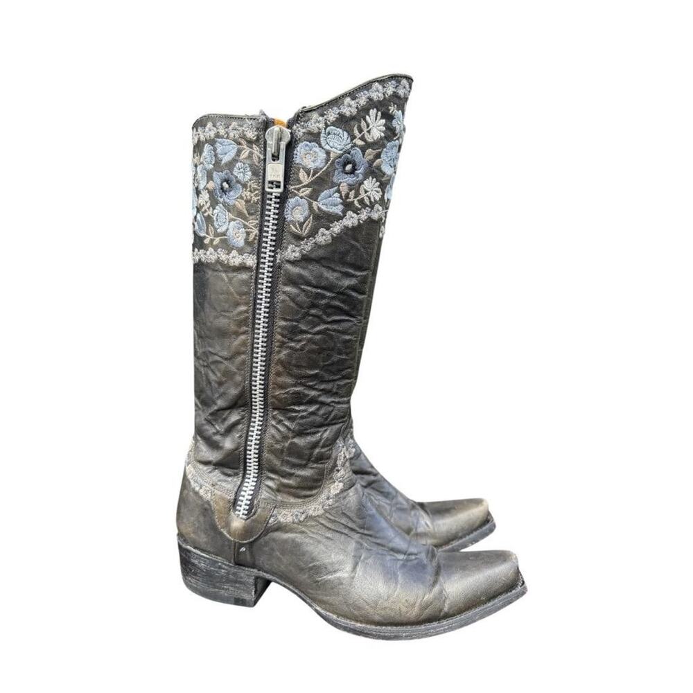 Old Gringo Gayla Razz Tall Embroidered Snip Toe Cowboy Boot Women size 8
